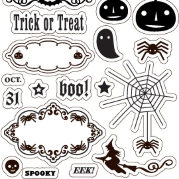 Making Memories TOIL & TROUBLE (Halloween) Clear Stamp Set 22-pc - Picture 4 of 4